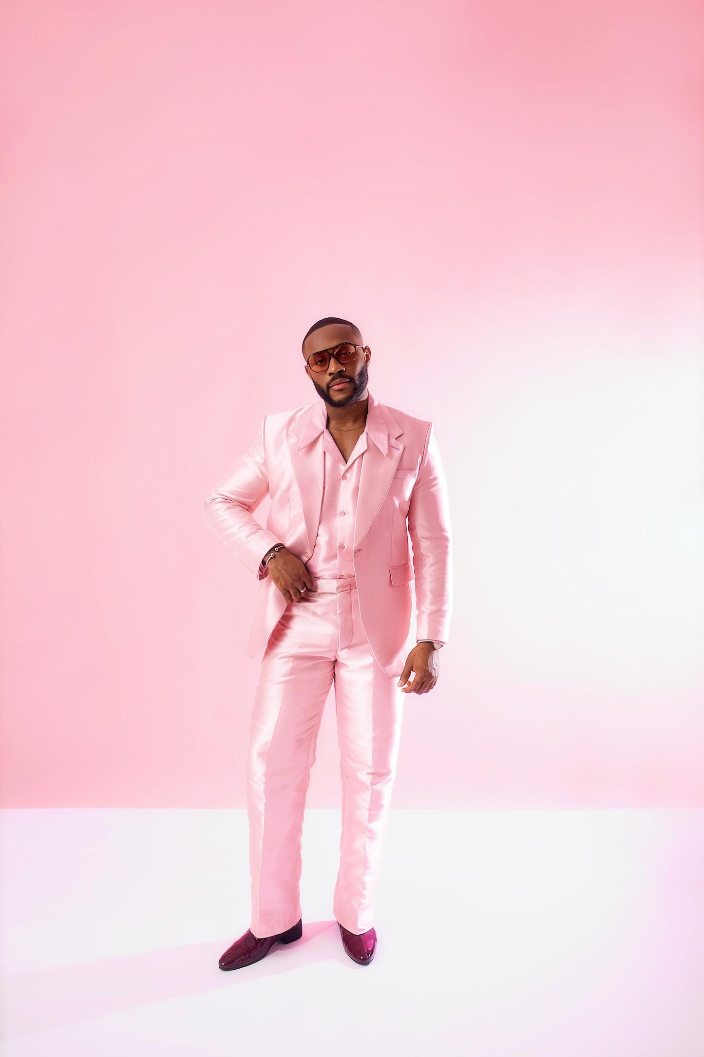 The Rosé Royale Silk Suit