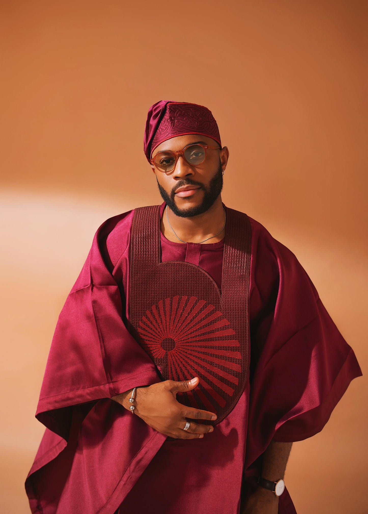 Royal Maroon Prestige Agbada