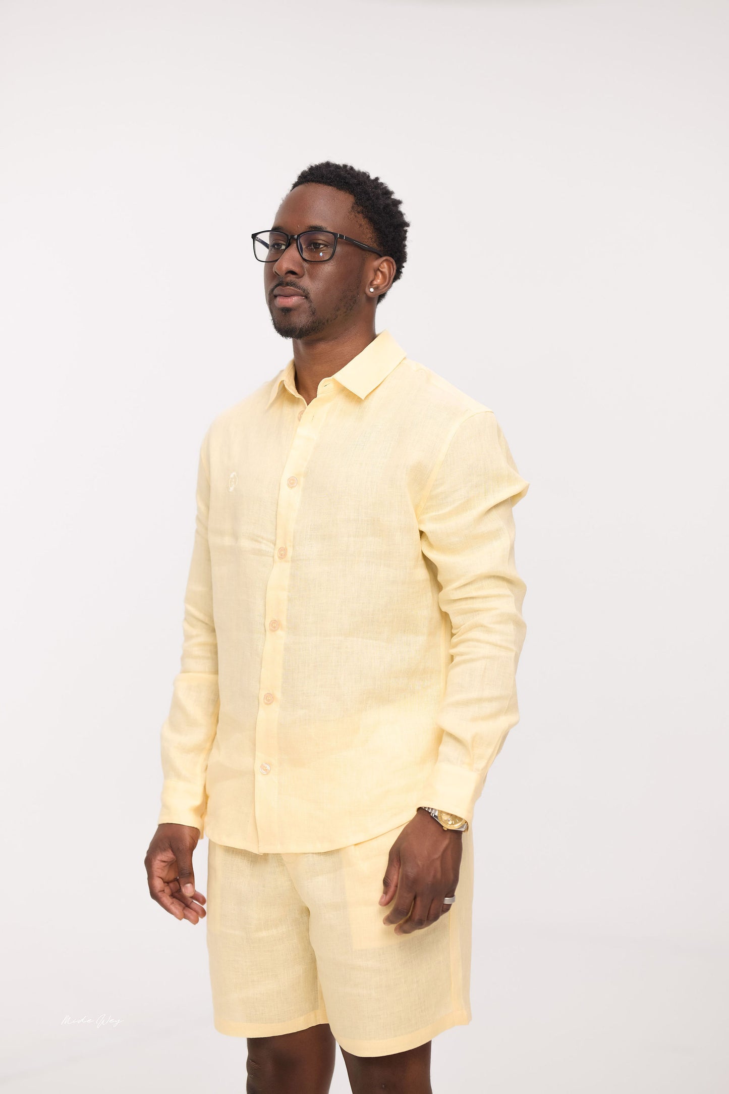 Butter Yellow Linen Set