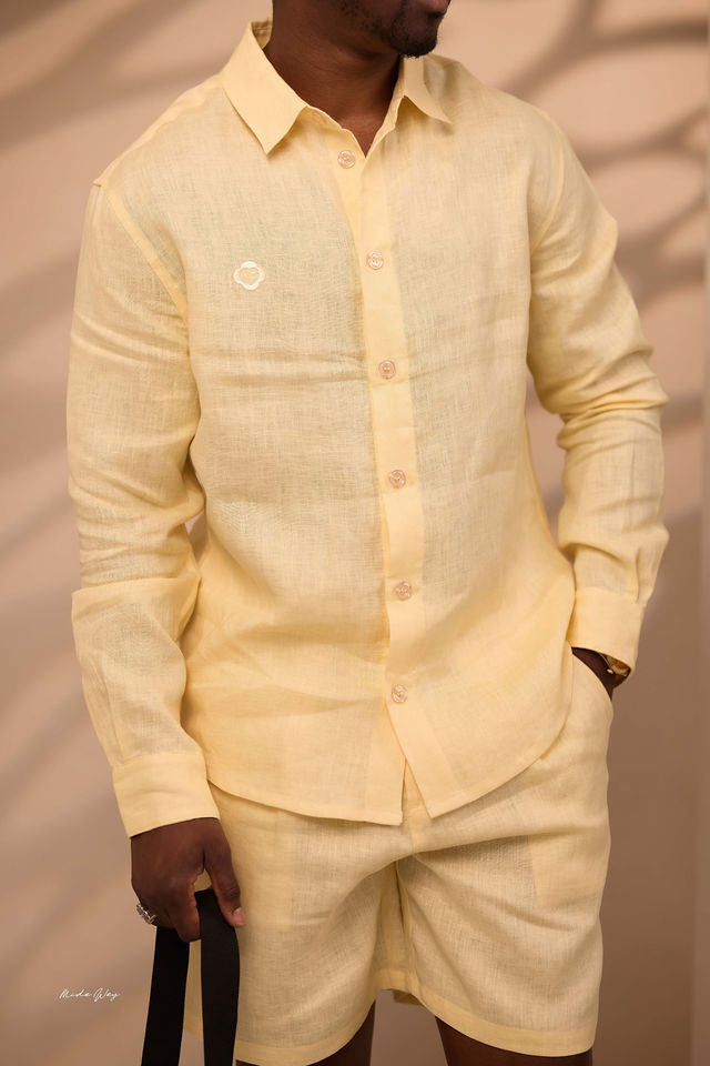Butter Yellow Linen Set