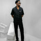 Black David Scott Utility Crop Shirt Set Kaftan by DavidScott