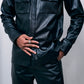 BLACK LEATHER SHIRT JACKET David Scott