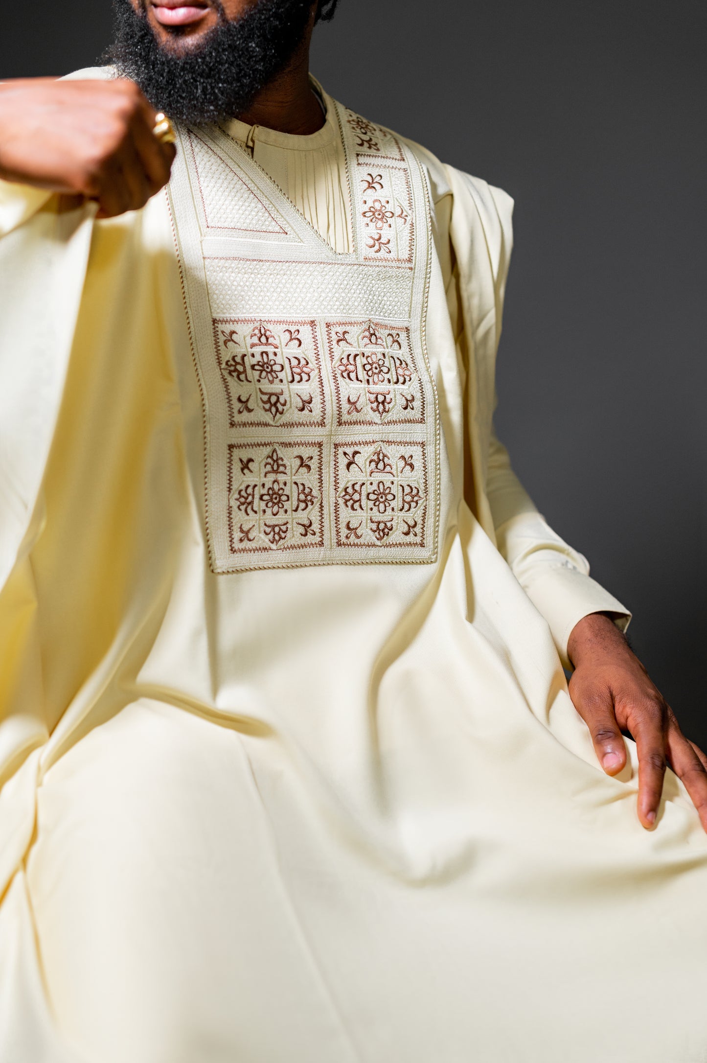 Cream Mayfield Agbada David Scott