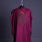 Red and Black Embroidered Agbada David Scott
