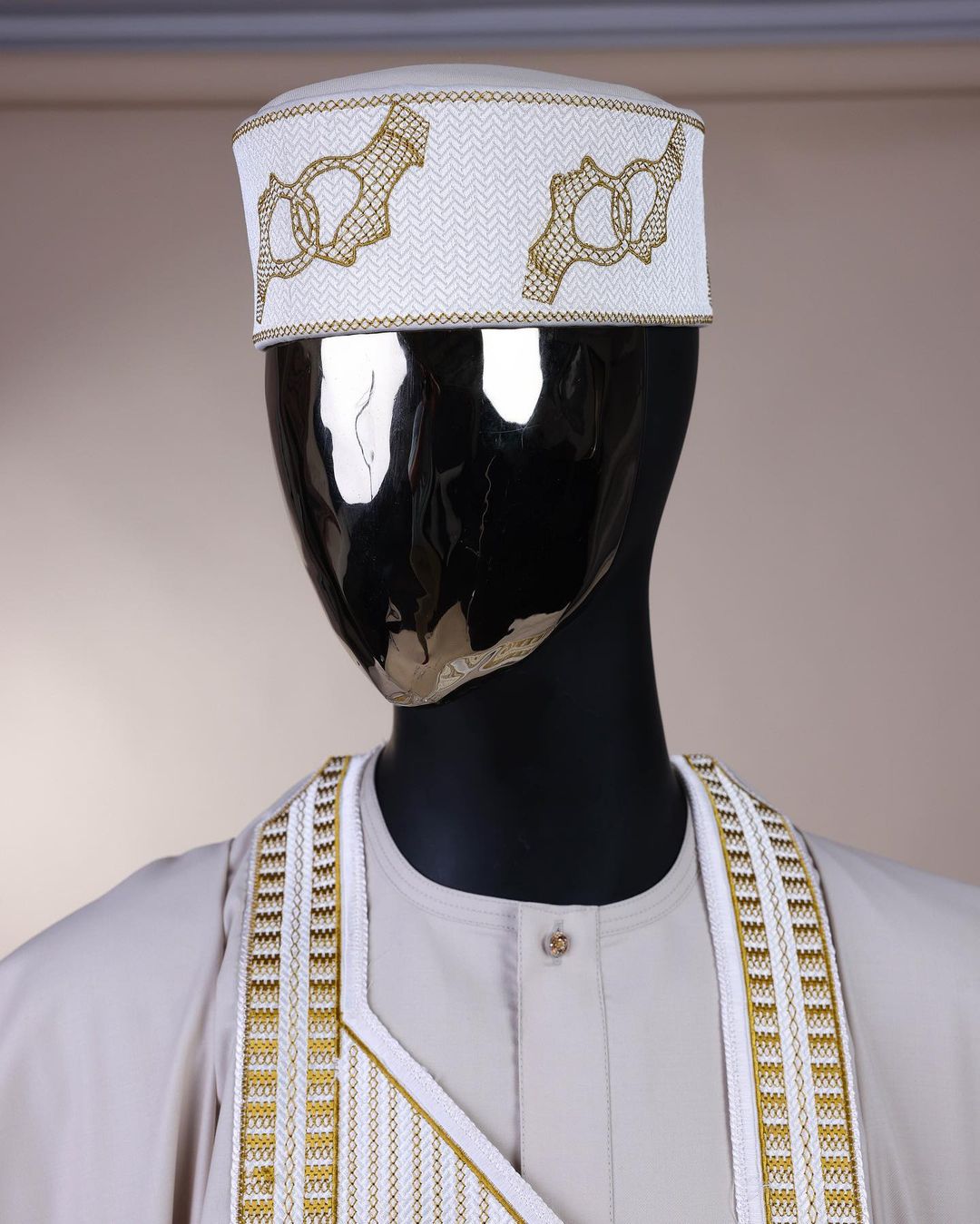 Cream Porcelain Agbada David Scott