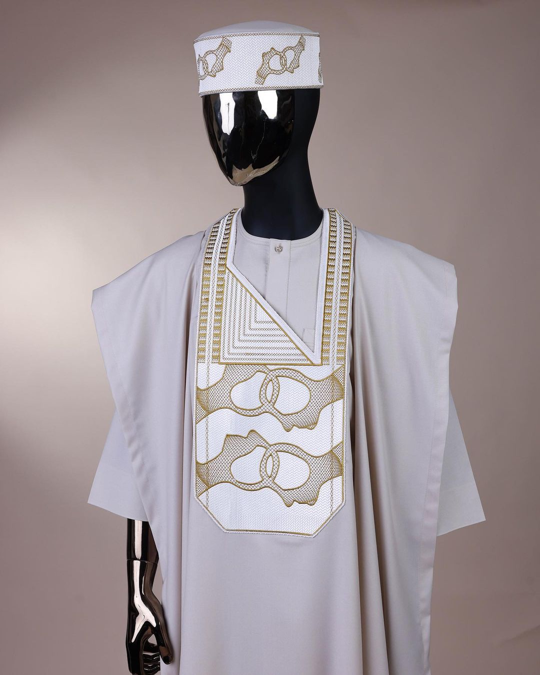 Cream Porcelain Agbada David Scott