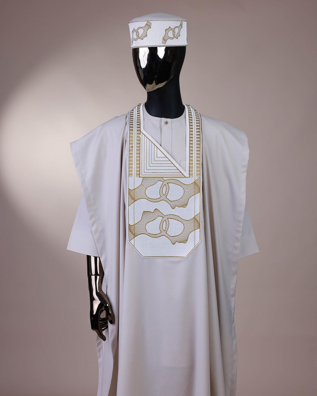 Cream Porcelain Agbada David Scott