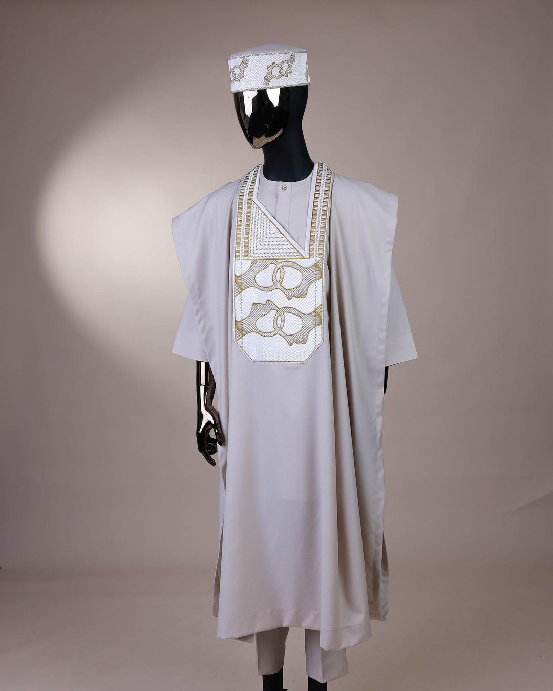 Cream Porcelain Agbada David Scott