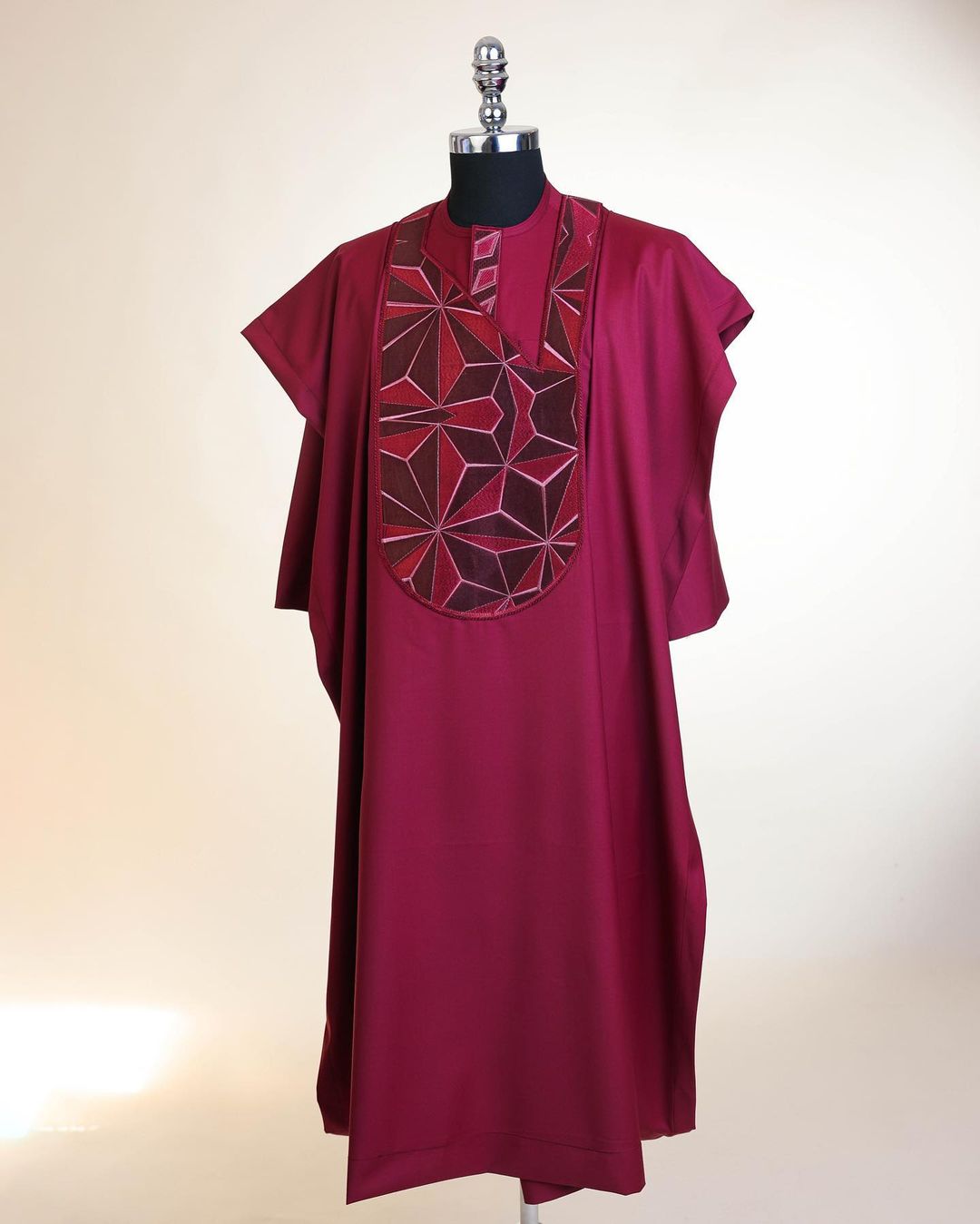 Red Barn Embroidery Detailing Agbada David Scott