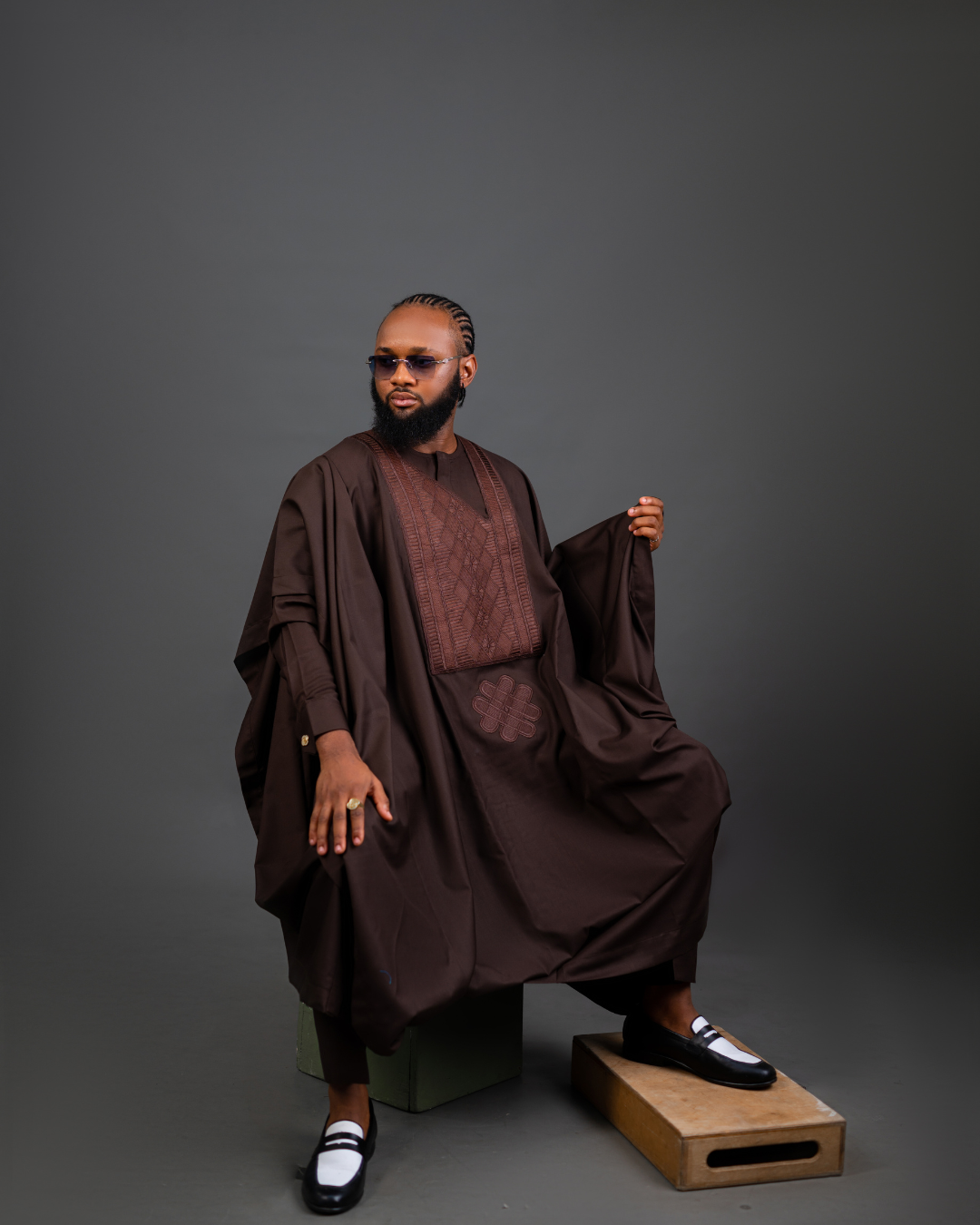 Brown Coffee Agbada