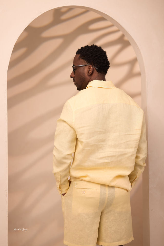 Butter Yellow Linen Set