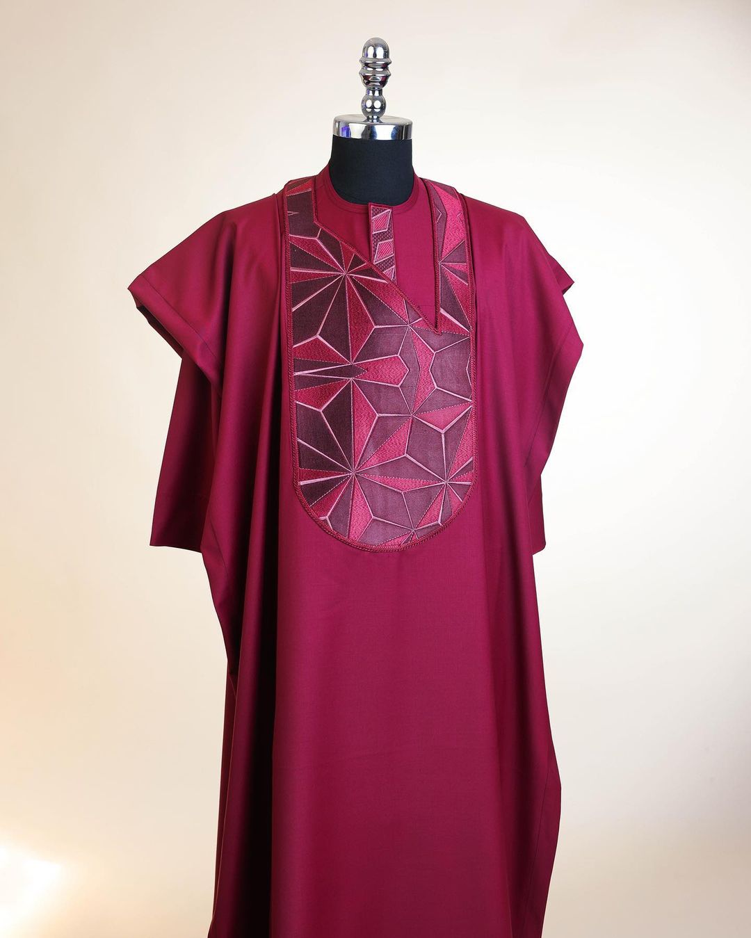 Red Barn Embroidery Detailing Agbada David Scott