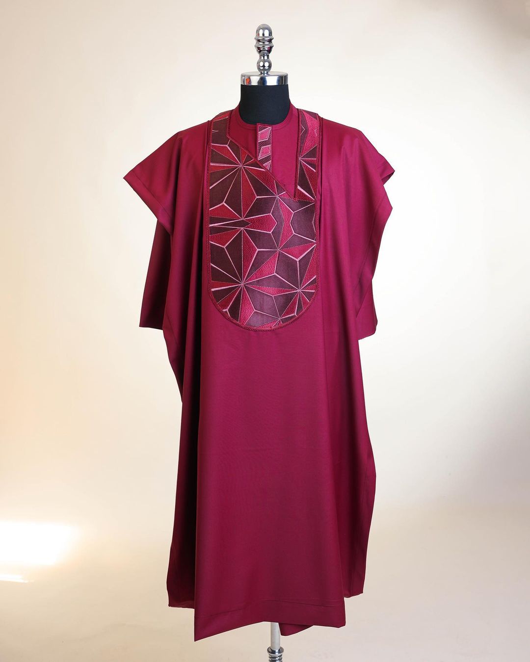 Red Barn Embroidery Detailing Agbada David Scott