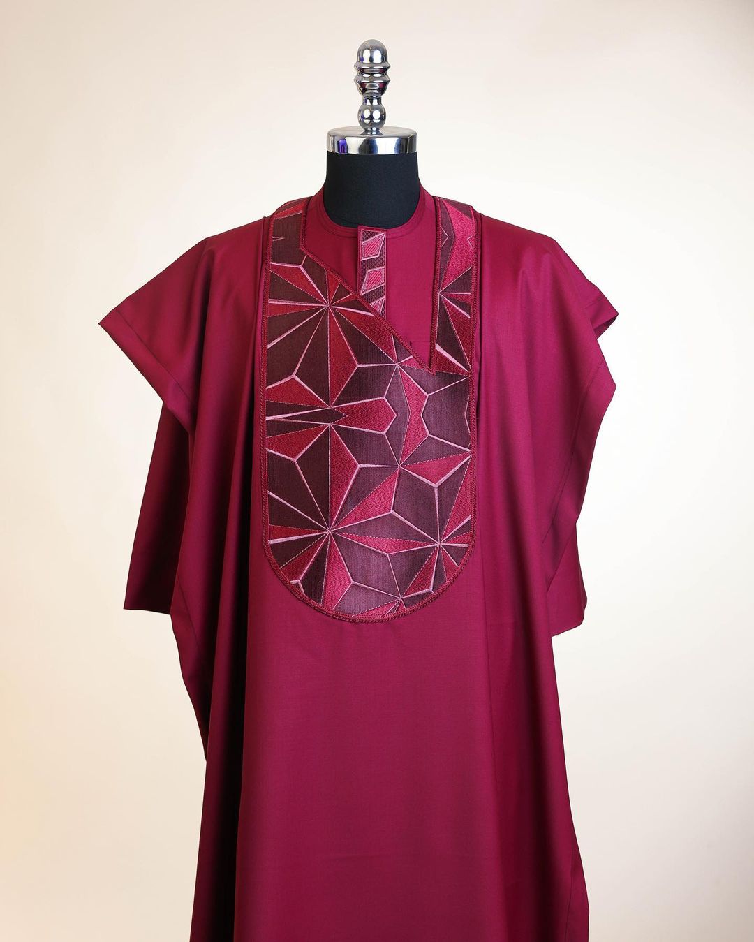 Red Barn Embroidery Detailing Agbada David Scott