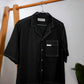 Black David Scott Utility Crop Shirt Set Kaftan by DavidScott