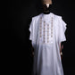 White Interwoven embroidery with Stone detail David Scott