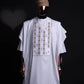 White Interwoven embroidery with Stone detail David Scott