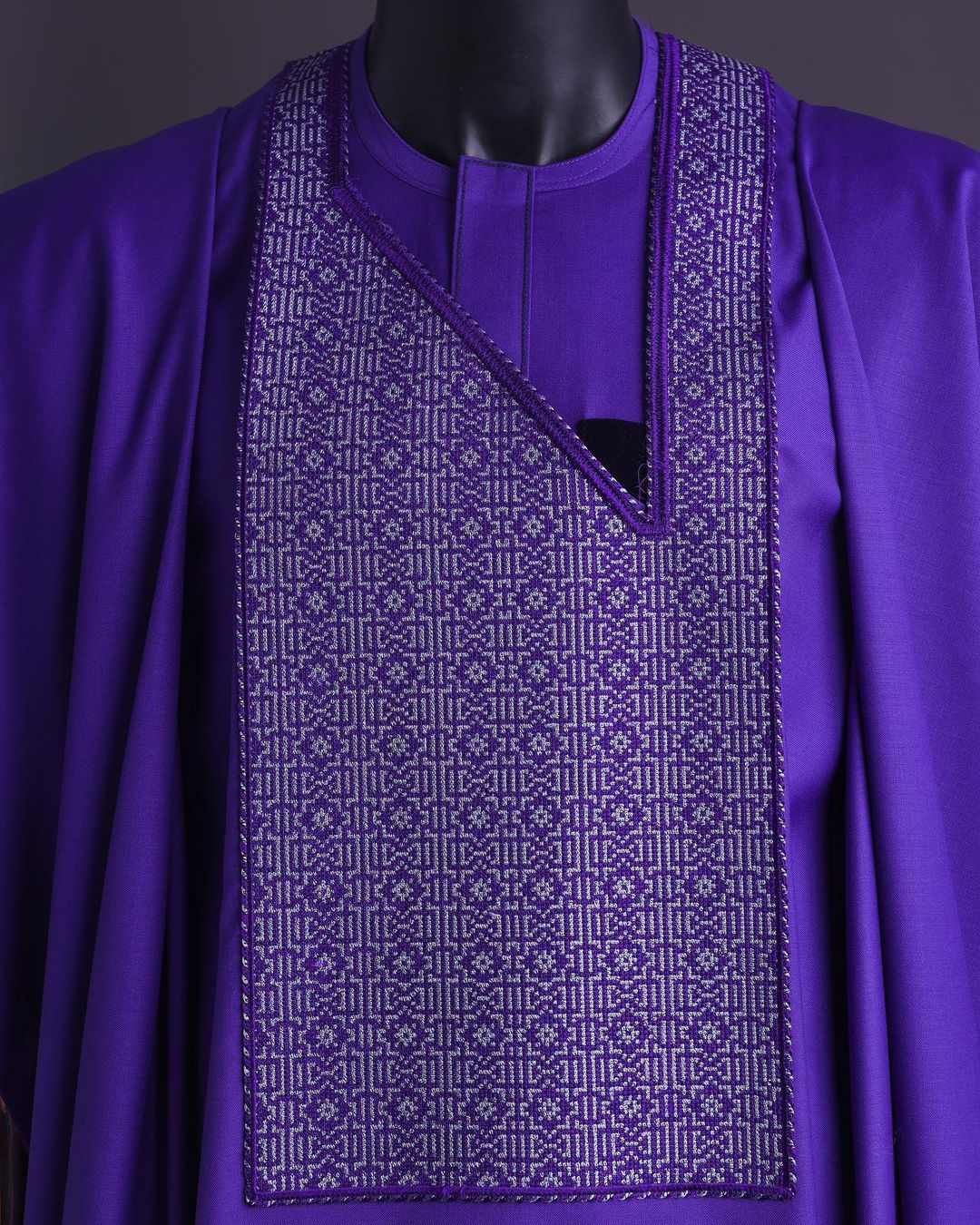 Purple Dotted Agbada David Scott