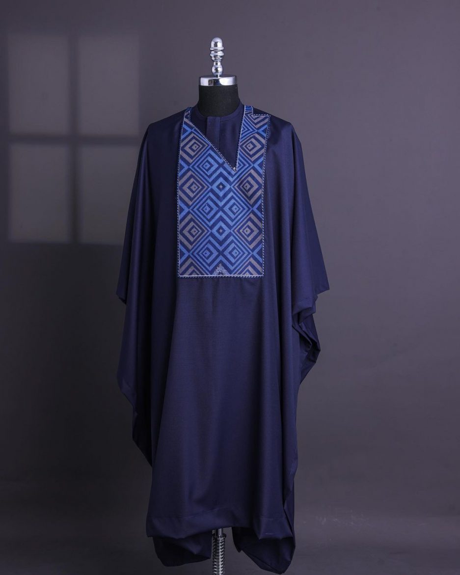 Blue Navy Perspective Agbada David Scott