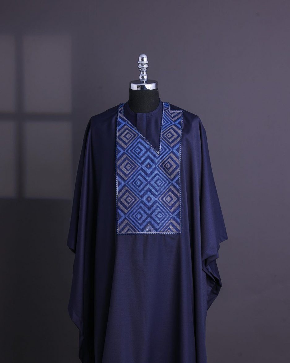 Blue Navy Perspective Agbada David Scott