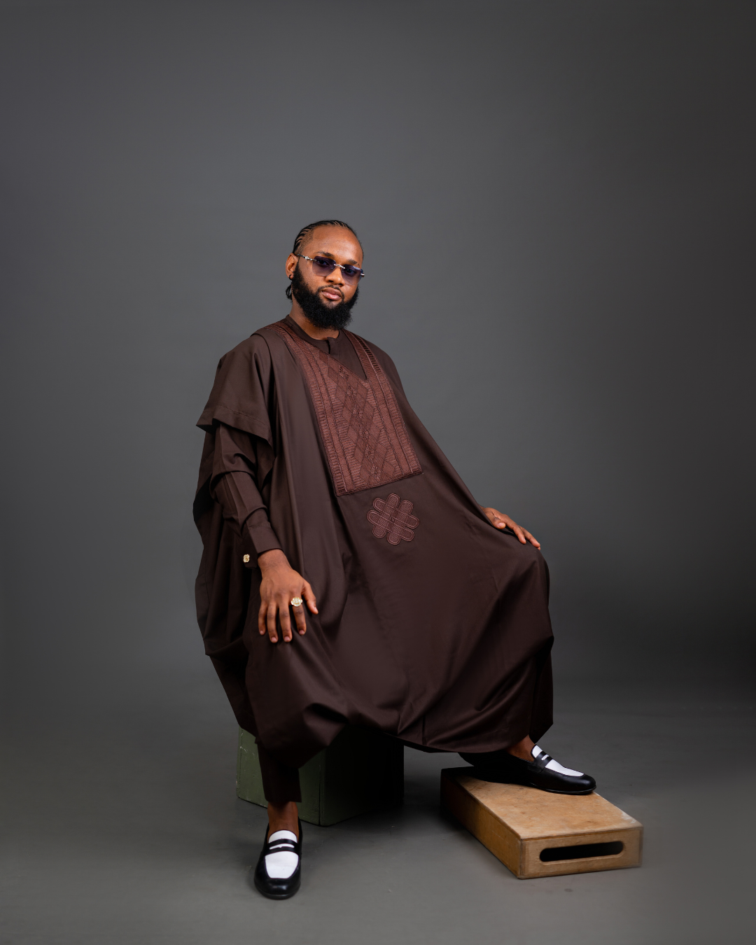 Brown Coffee Agbada