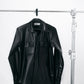 BLACK LEATHER SHIRT JACKET David Scott