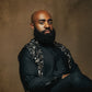 Black Acai Lace Jacket Agbada