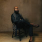 Black Acai Lace Jacket Agbada