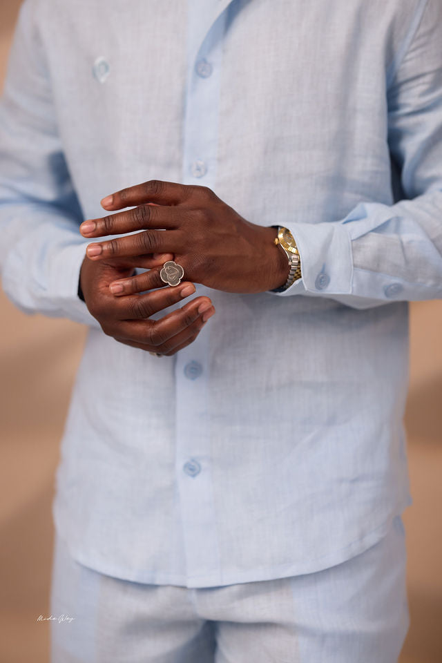 Sky Blue Linen Shirt