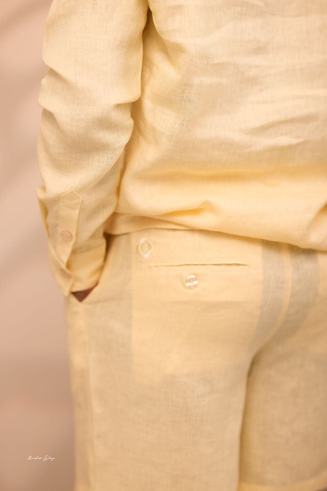 Butter Yellow Linen Set