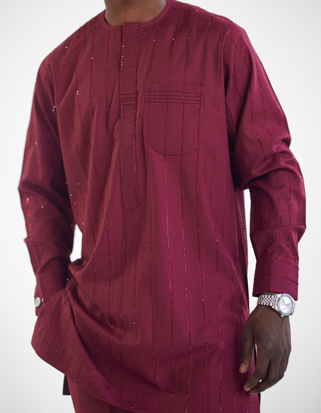Red Stoned Kaftan