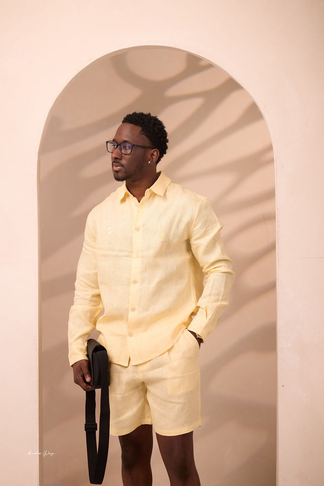 Butter Yellow Linen Set