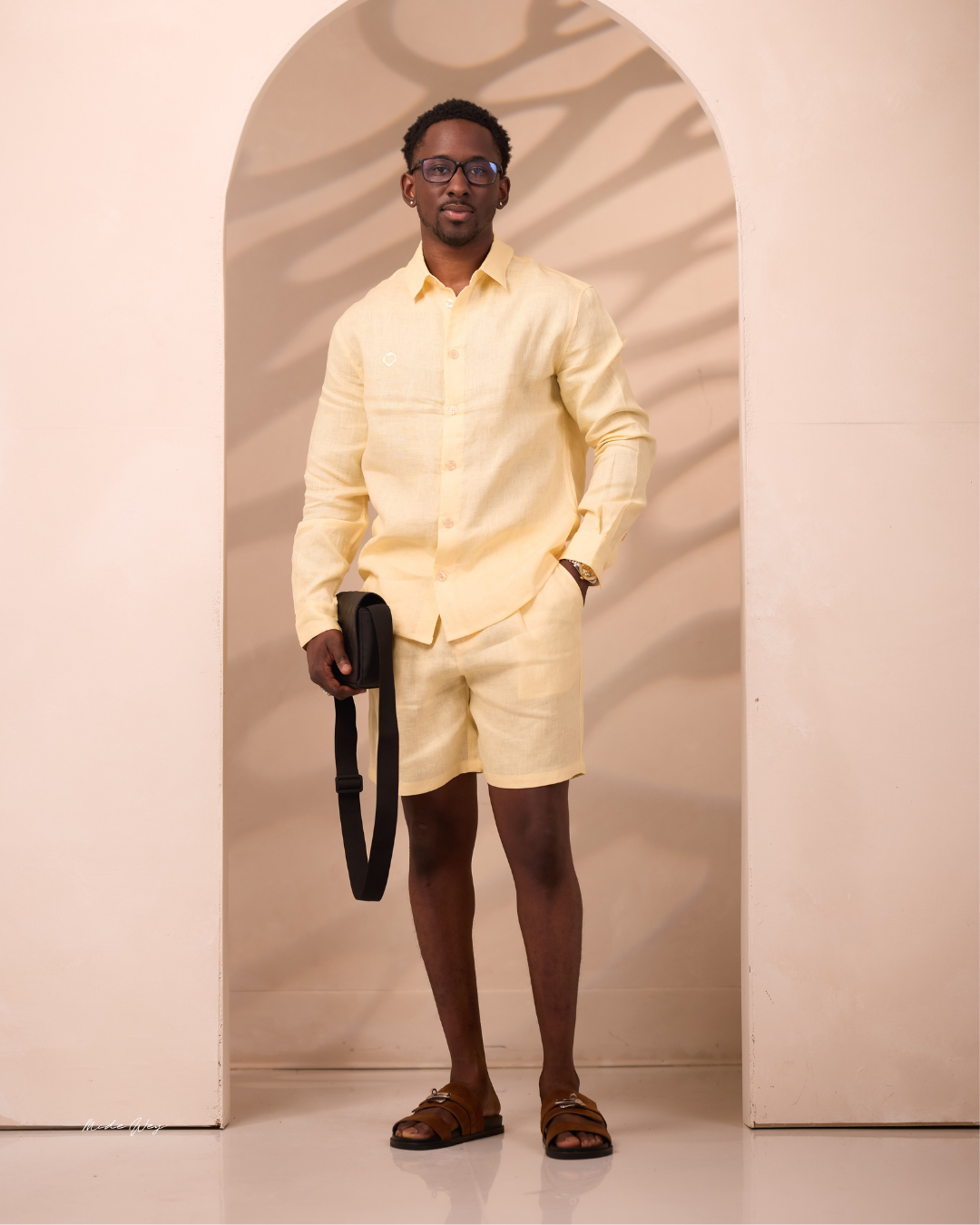 Butter Yellow Linen Set