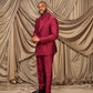 Imperial Crimson Wine Double breasted Suit