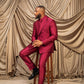 Imperial Crimson Wine Double breasted Suit