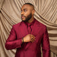 Imperial Crimson Wine Double breasted Suit