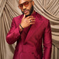 Imperial Crimson Wine Double breasted Suit