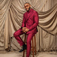 Imperial Crimson Wine Double breasted Suit