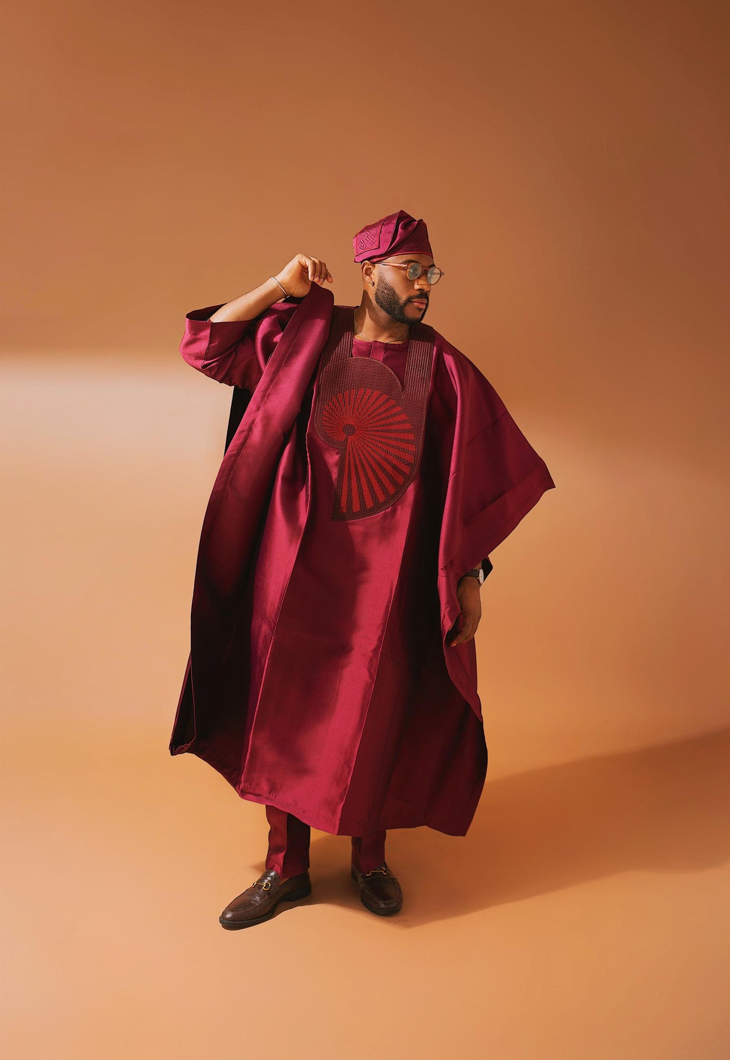 Royal Maroon Prestige Agbada