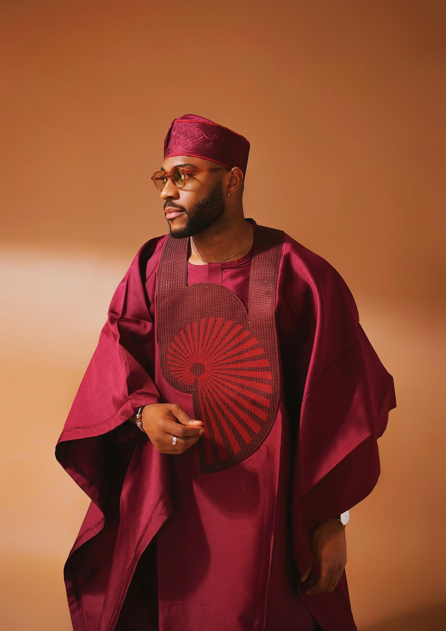 Royal Maroon Prestige Agbada