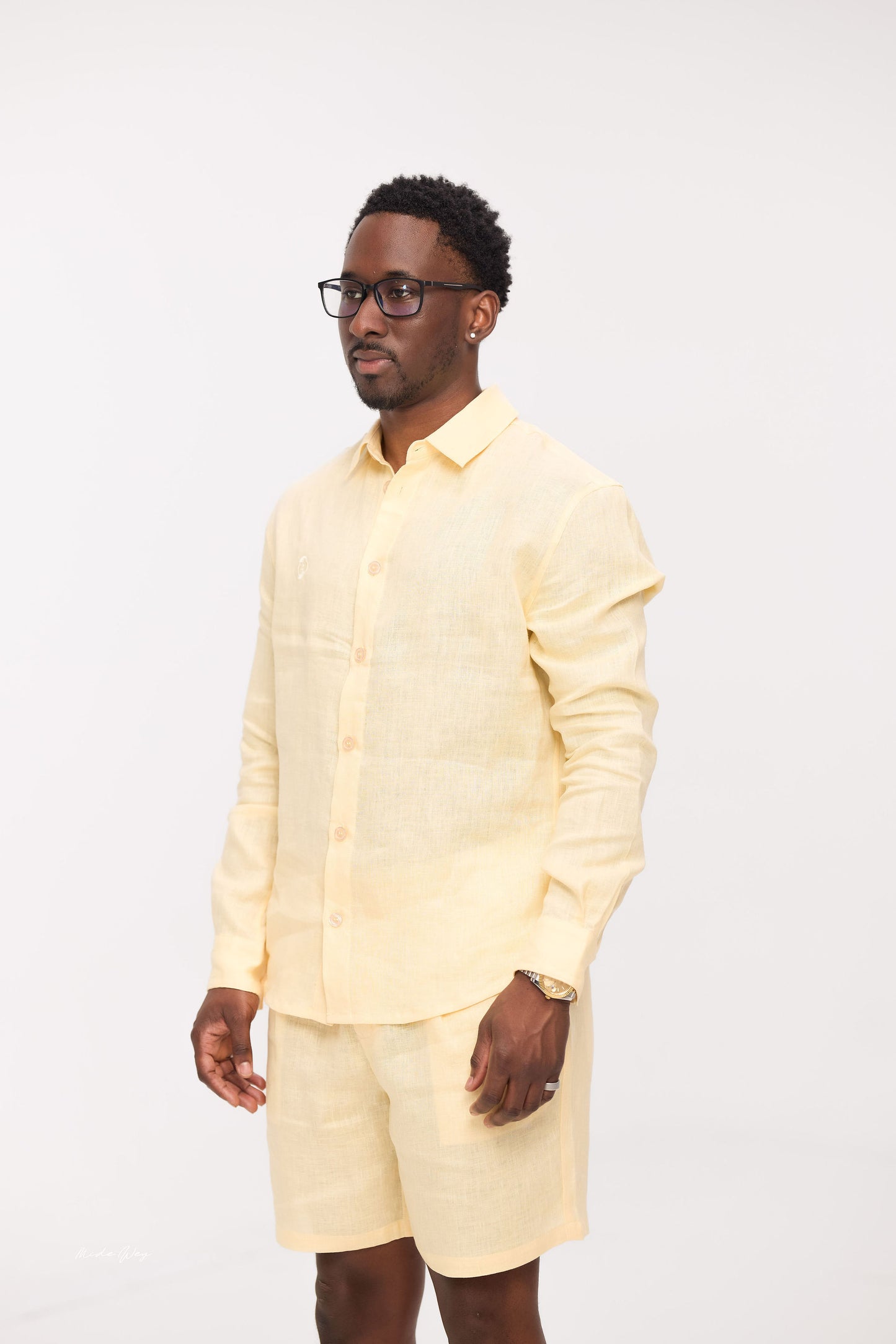 Butter Yellow Linen Set