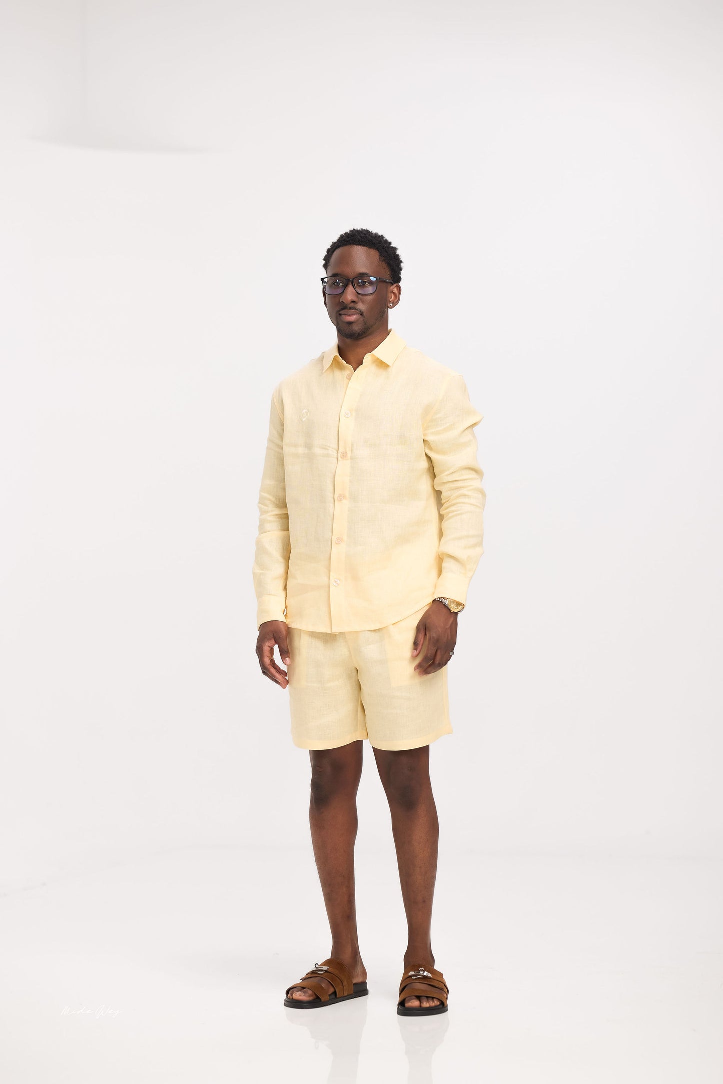 Butter Yellow Linen Set