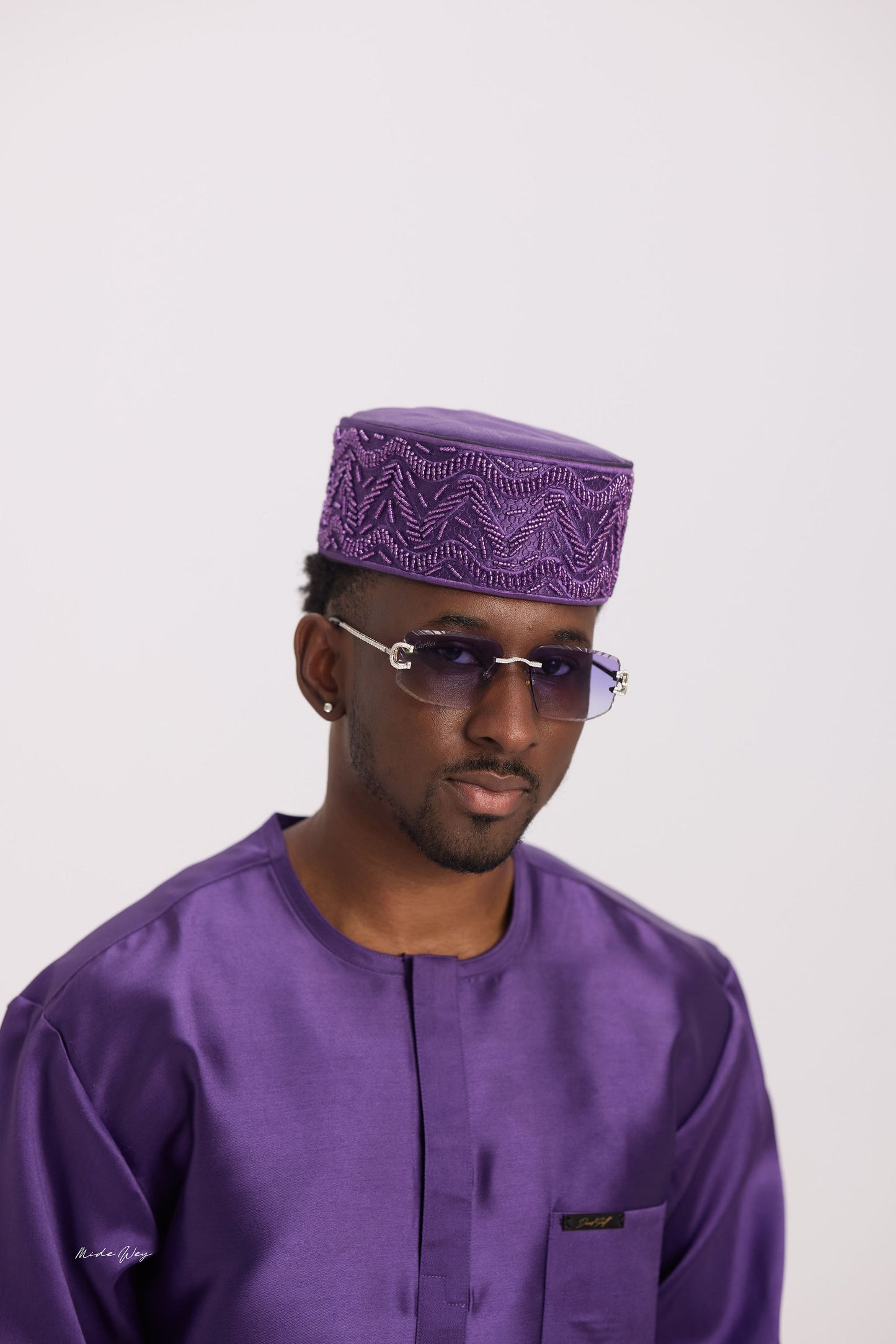 Purple Amani Signature Agbada