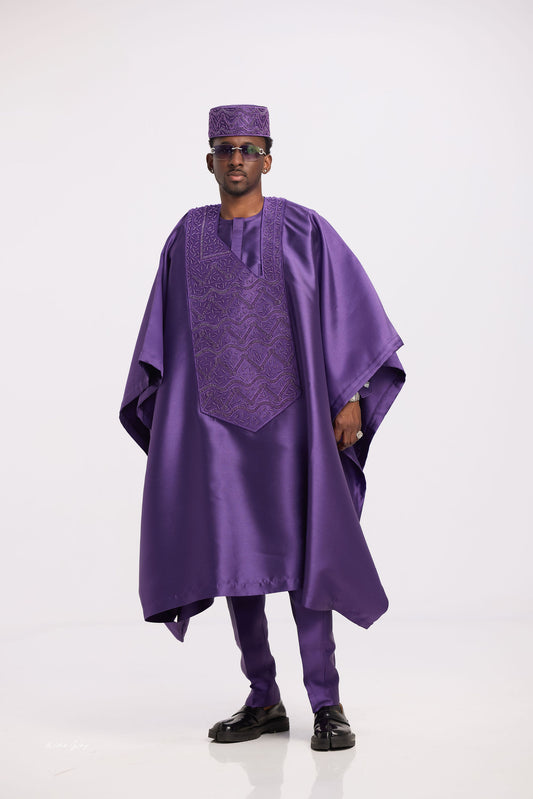 Purple Amani Signature Agbada