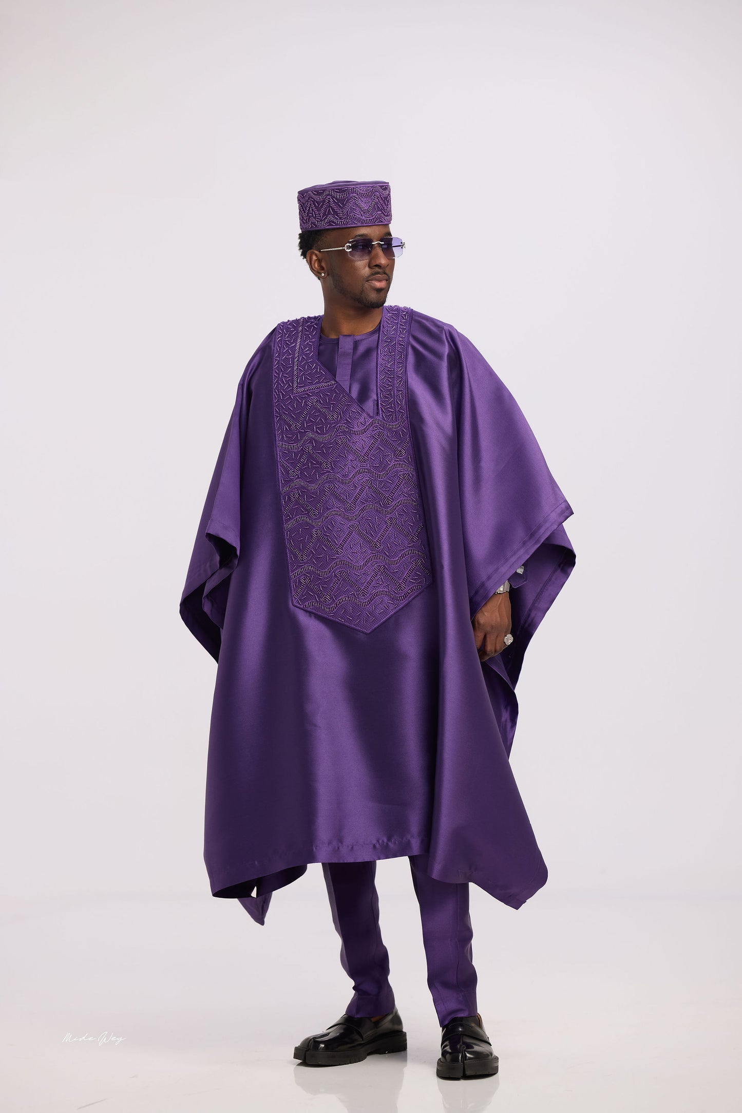 Purple Amani Signature Agbada