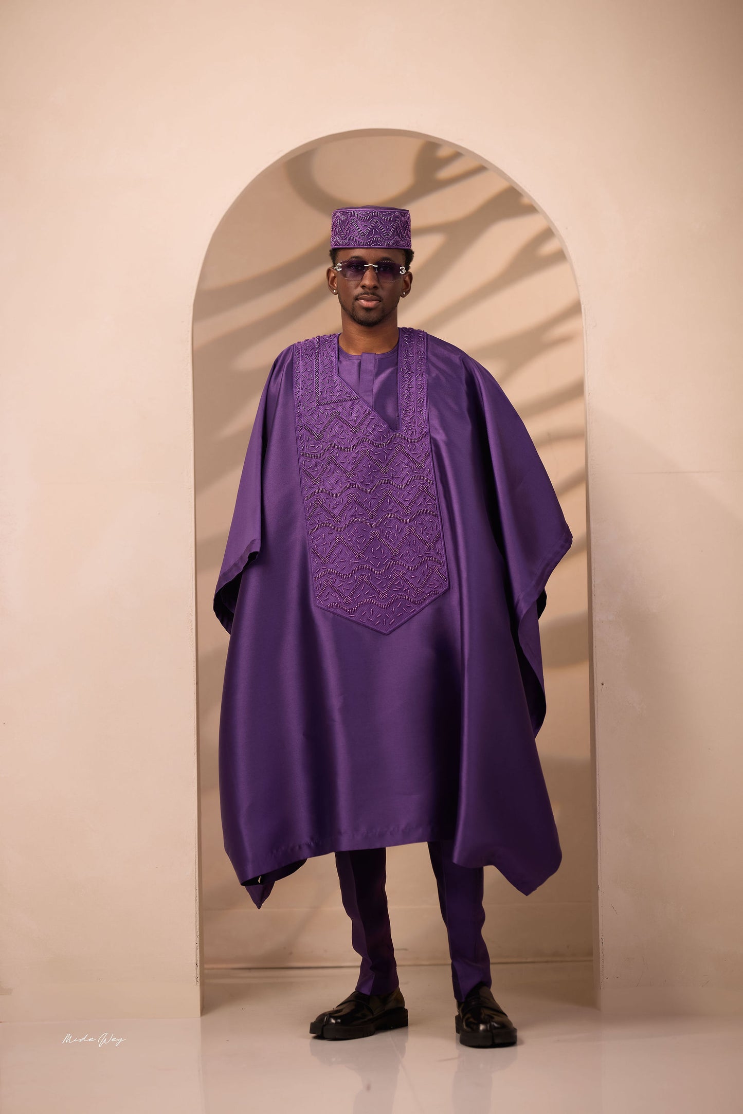 Purple Amani Signature Agbada