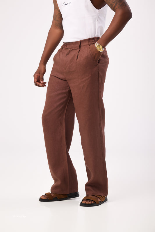 Brown Linen Pants