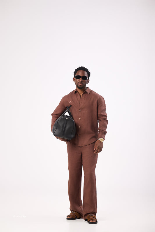 Brown Linen Set