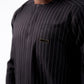 Black Pinstripe Kaftan