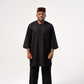 Midnight Black 3/4 Sleeve Kaftan